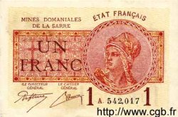 1 Franc MINES DOMANIALES DE LA SARRE FRANKREICH  1920 VF.51.01 VZ+