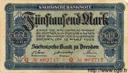 5000 Mark DEUTSCHLAND Dresden 1923 PS.0957 fSS