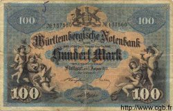 100 Mark ALEMANIA Stuttgart 1911 PS.0979b BC