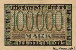 100000 Mark ALLEMAGNE Stuttgart 1923 PS.0985 TTB