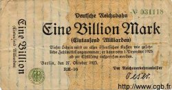 1 Billion Mark DEUTSCHLAND  1923 PS.1027 S