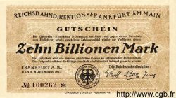 10 Billionen Mark GERMANIA  1923 PS.1228 FDC