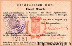 3 Mark DEUTSCHLAND Colmar 1914 K.65 fVZ