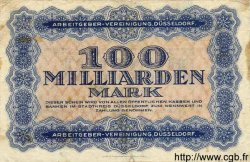 100 Milliarden Mark GERMANY Düsseldorf 1923 K.1153o F