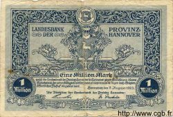 1 Million Mark GERMANY Hannovre 1923 Han.4b VG