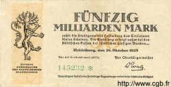 50 Milliards Mark ALLEMAGNE Heidelberg 1923 