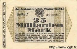 25 Milliarden Mark GERMANY  1923 Rpr.32b