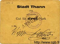 3 Mark Annulé DEUTSCHLAND Thann 1914 K.396 SS