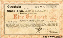 1 Goldmark GERMANY  1923 Grab.- F+