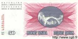 50 Dinara BOSNIA-HERZEGOVINA  1992 P.012a FDC