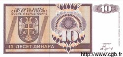 10 Dinara BOSNIA HERZEGOVINA  1992 P.133a UNC