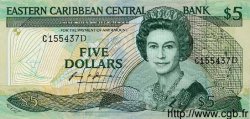 5 Dollars EAST CARIBBEAN STATES  1988 P.22d UNC