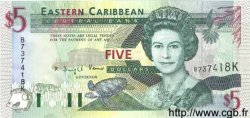 5 Dollars CARIBBEAN   1994 P.31k UNC