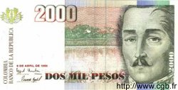 2000 Pesos COLOMBIA  1999 P.445e UNC