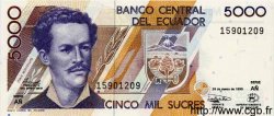 5000 Sucres ECUADOR  1999 P.128c UNC