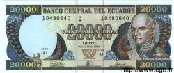 20000 Sucres ECUADOR  1999 P.129c FDC
