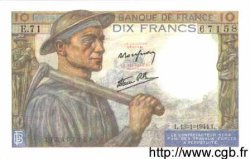 10 Francs MINEUR FRANCE  1944 F.08.10 UNC