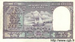 10 Rupees INDIA  1962 P.040b AU