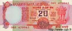 20 Rupees INDIA  1983 P.082h AU+