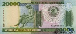 20000 Meticais MOZAMBIQUE  1999 P.140 FDC