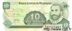 10 Centavos De Cordoba NICARAGUA  1991 P.169 UNC