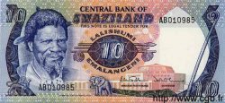 10 Emalangeni SWASILAND  1985 P.10c ST