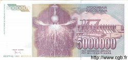 5000000 Dinara YUGOSLAVIA  1993 P.121 SC+