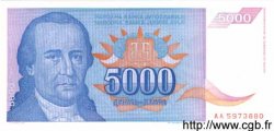 5000 Dinara YUGOSLAVIA  1994 P.141a FDC