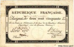 250 Livres Vérificateur FRANCE  1793 Laf.170a TTB+
