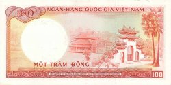 100 Dong VIETNAM DEL SUR  1966 P.19b SC+