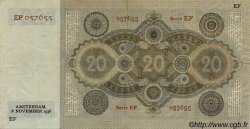 20 Gulden NETHERLANDS  1936 P.044 XF-
