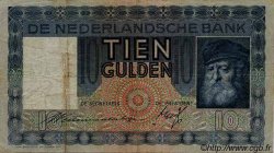 10 Gulden NETHERLANDS  1933 P.049 F