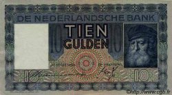 10 Gulden NETHERLANDS  1936 P.049 F+