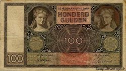100 Gulden NETHERLANDS  1931 P.051a F+