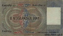 10 Gulden NETHERLANDS  1940 P.056a F