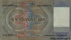 10 Gulden NETHERLANDS  1940 P.056a VF