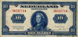 10 Gulden NETHERLANDS  1943 P.066a VF