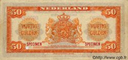 50 Gulden Spécimen NETHERLANDS  1943 P.068s VF+