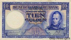 10 Gulden NETHERLANDS  1945 P.075b XF-