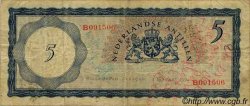 5 Gulden NETHERLANDS ANTILLES  1962 P.01a BC
