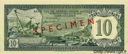 10 Gulden Spécimen ANTILLE OLANDESI  1967 P.09s AU+