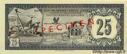 25 Gulden Spécimen NETHERLANDS ANTILLES  1967 P.10s AU+