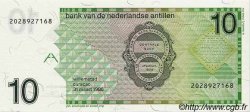 10 Gulden NETHERLANDS ANTILLES  1986 P.23a ST
