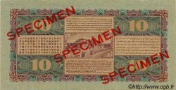 10 Gulden Spécimen NIEDERLÄNDISCH-INDIEN  1926 P.070s fST+