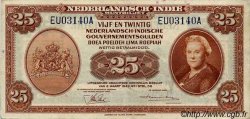 25 Gulden NIEDERLÄNDISCH-INDIEN  1943 P.115a fVZ