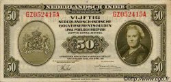 50 Gulden INDES NEERLANDAISES  1943 P.116a TTB