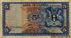 5 Shillings OUGANDA  1966 P.01a TB