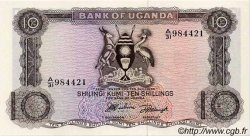 10 Shillings UGANDA  1966 P.02a fST+