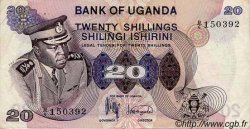 20 Shillings UGANDA  1973 P.07a VF
