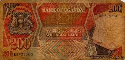 200 Shillings UGANDA  1987 P.32a G
